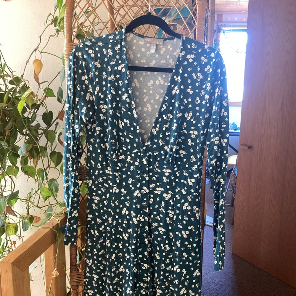 ASOS maxi dress- green floral